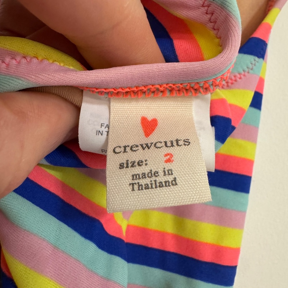 Crewcuts Multicolor Striped Kids Swim One Piece - Picture 4 of 4